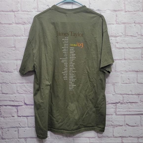 VTG James Taylor Oct Rd 2003 Tour Tshirt Mens XL Tennessee River Double Side USA - Picture 7 of 9